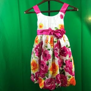 Bonnie Jean Girls Floral Pink Dress size 6X